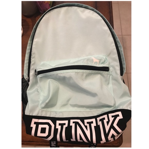 pink and green backpack